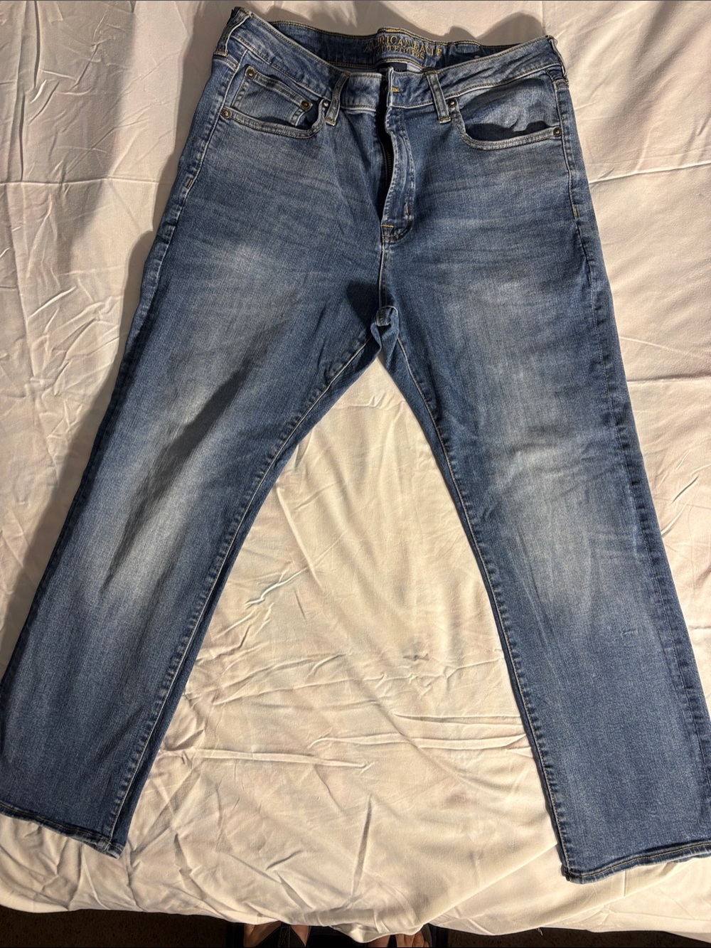 American Eagle Outfitters Women's Medium Blue Straight Leg Jeans